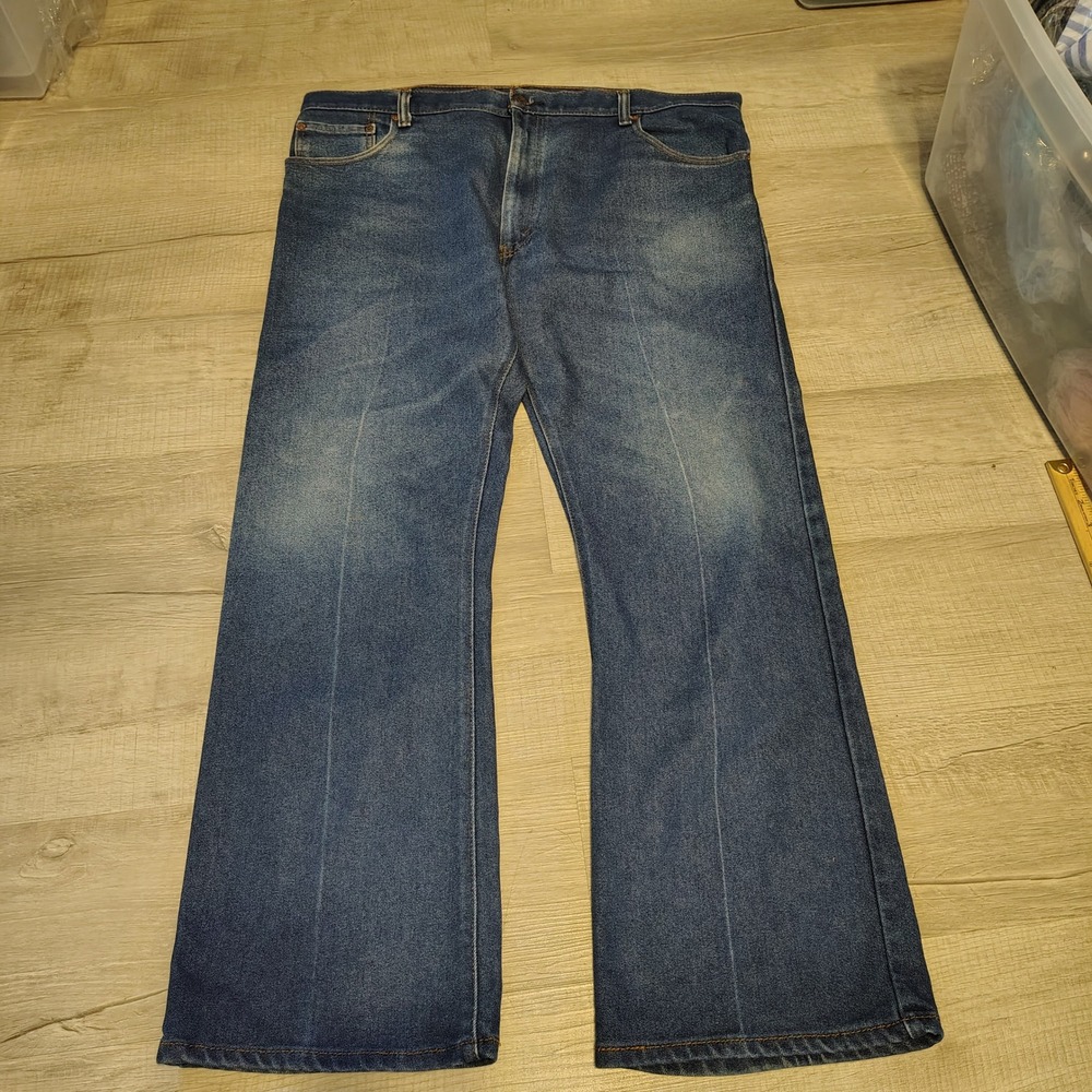Levis 517 Bootcut Jeans Mens 42x30 Medium Wash Blue Denim Pants 517-0217